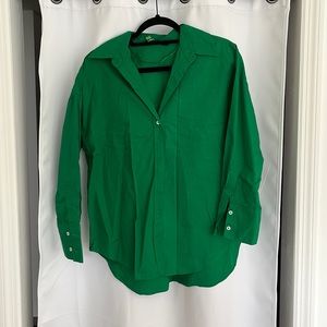 ZARA GREEN BUTTON DOWN